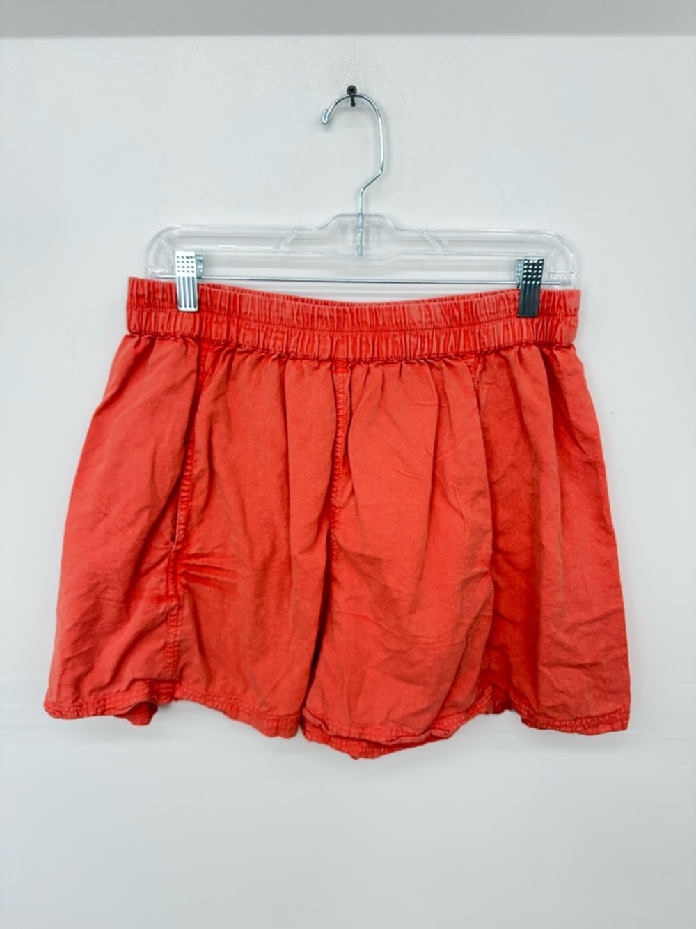 Free People Get Free Poplin Pull-On Orange Shorts Y22